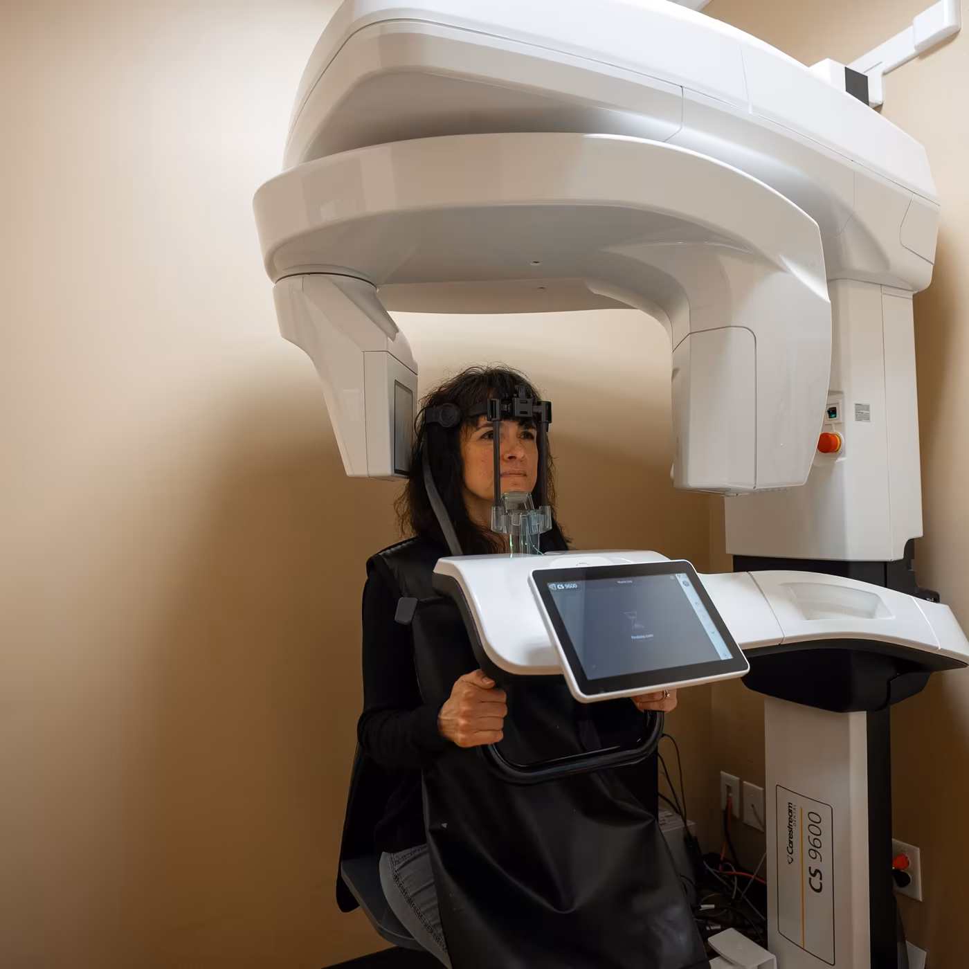 A patient having a 3D dental imaging scan at Smiles of Cary