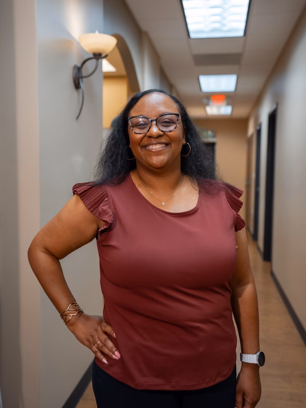 A smiling patient at Smiles of Cary